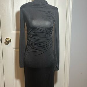 H&M Runched Turtle Neck Maxi Dress